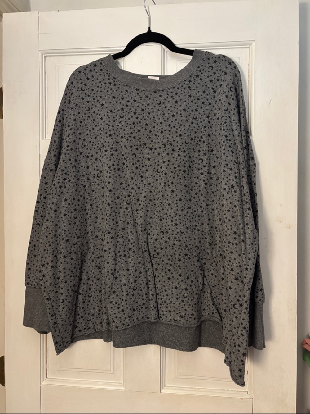 Gray Star & Moon Crewneck Sweater